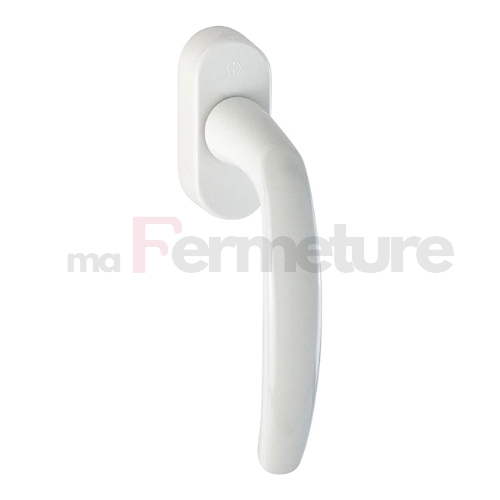 Poignée Fenêtre PVC - Blanc 9016 Carré Court 9-19mm - Hoppe